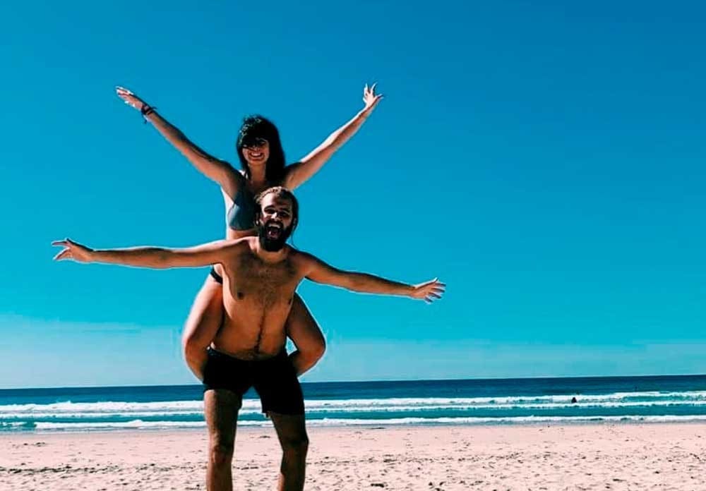 Amigos en la playa