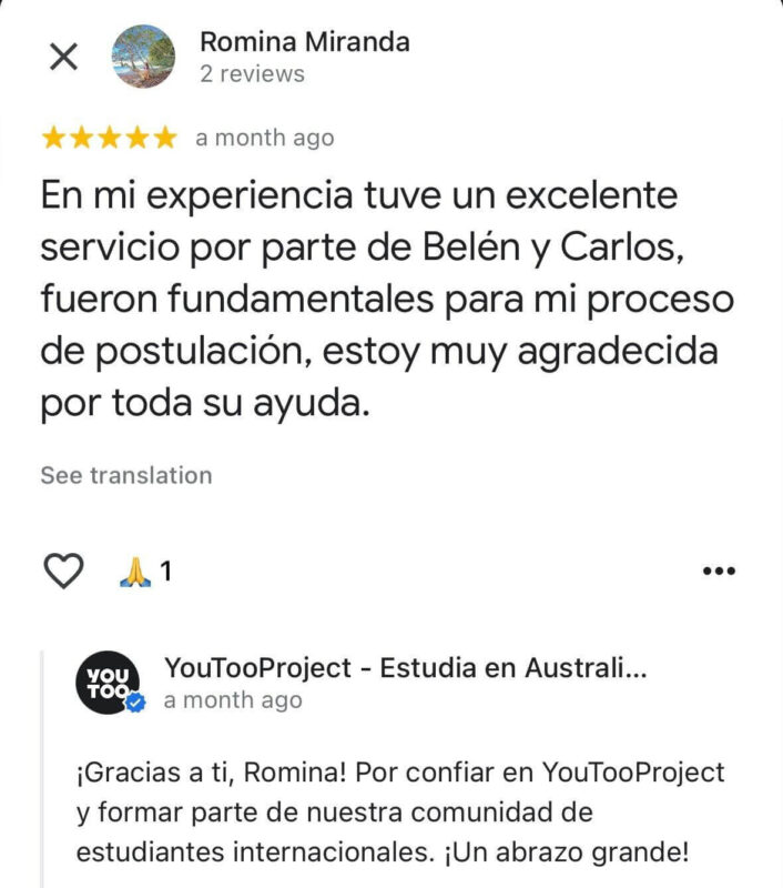 Opiniones de estudiantes sobre YouTooProject