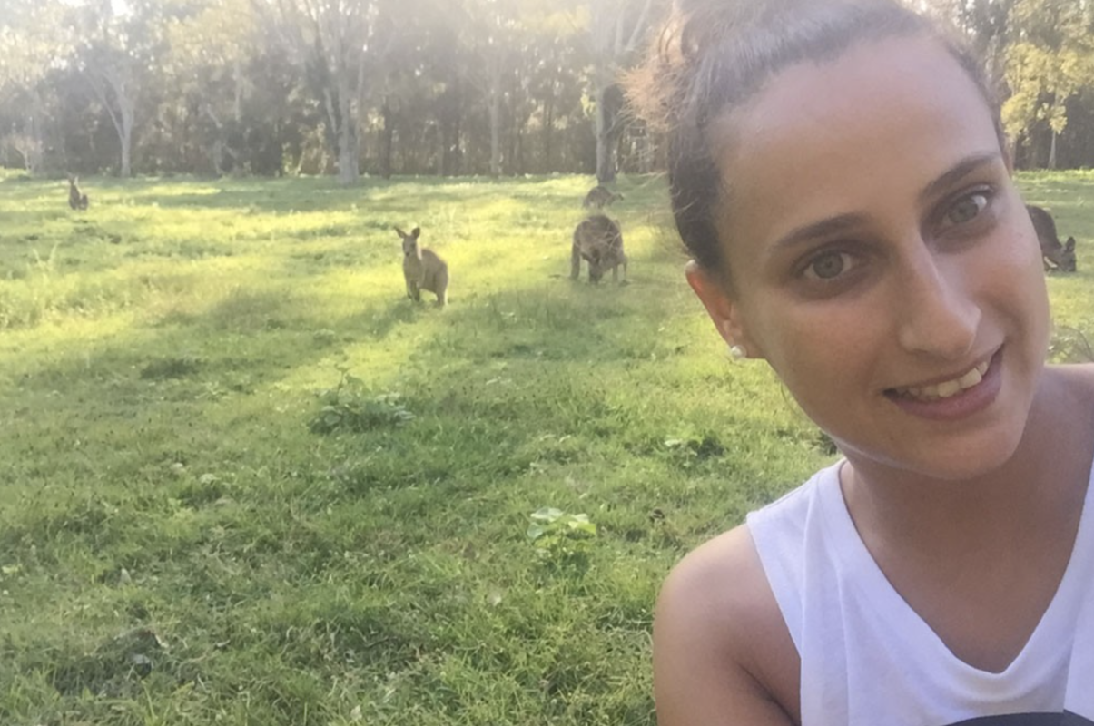 Estefanía estudiando inglés en Gold Coast